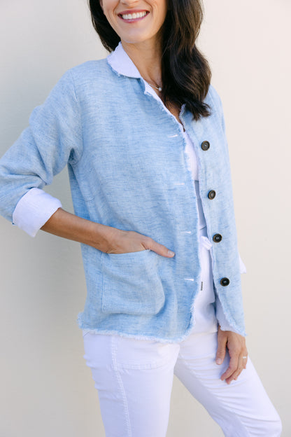 Kira Reversible Linen Jacket