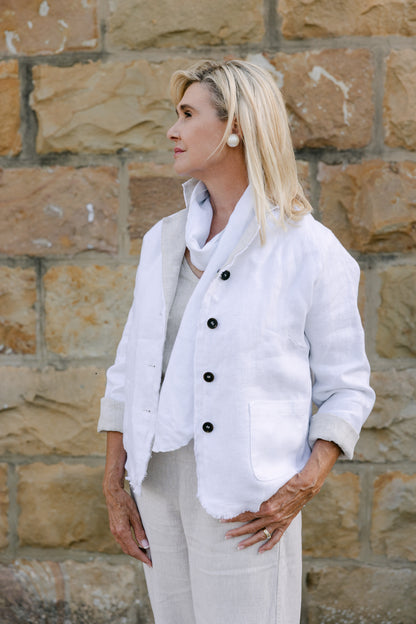 Kira Reversible Linen Jacket