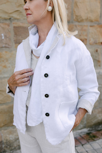 Kira Reversible Linen Jacket