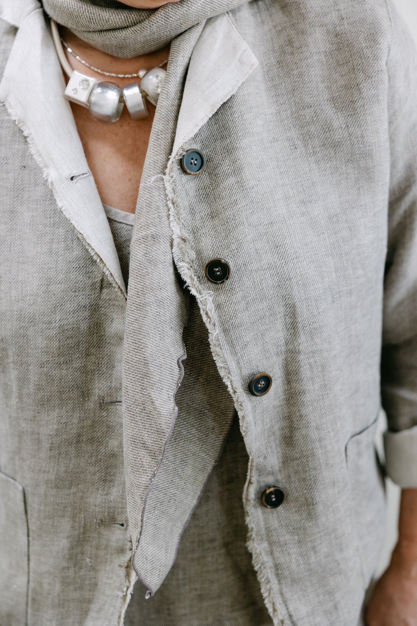 Kira Reversible Linen Jacket