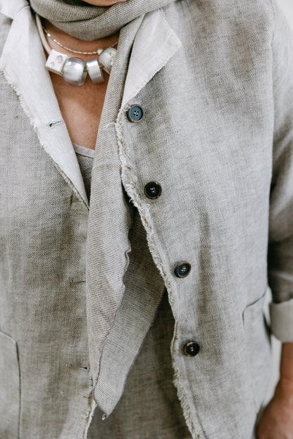 Kira Reversible Linen Jacket