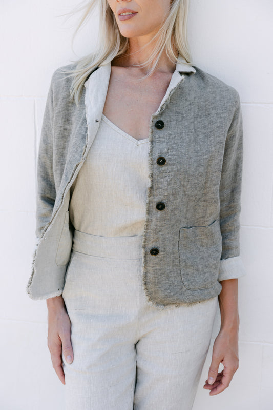 Kira Reversible Linen Jacket